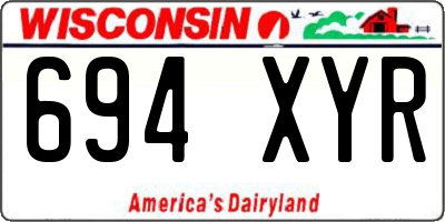 WI license plate 694XYR