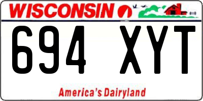WI license plate 694XYT