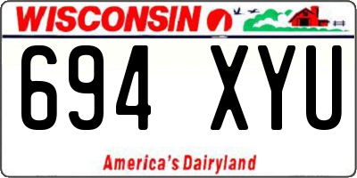 WI license plate 694XYU