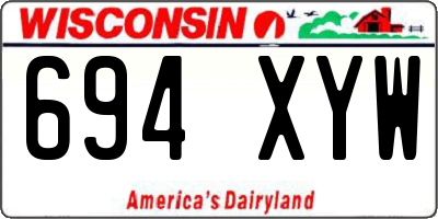 WI license plate 694XYW