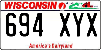 WI license plate 694XYX