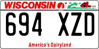 WI license plate 694XZD