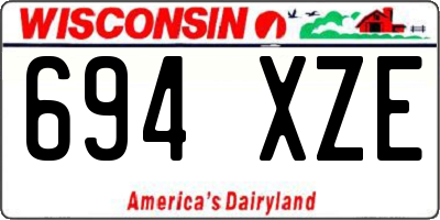 WI license plate 694XZE