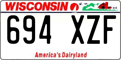 WI license plate 694XZF