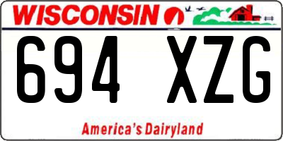 WI license plate 694XZG