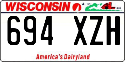WI license plate 694XZH