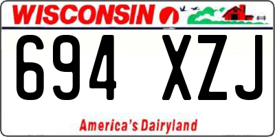WI license plate 694XZJ