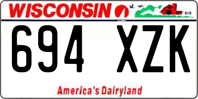 WI license plate 694XZK