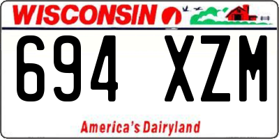 WI license plate 694XZM