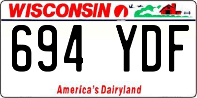 WI license plate 694YDF