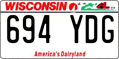 WI license plate 694YDG