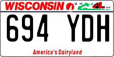 WI license plate 694YDH