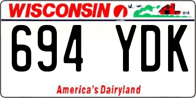 WI license plate 694YDK