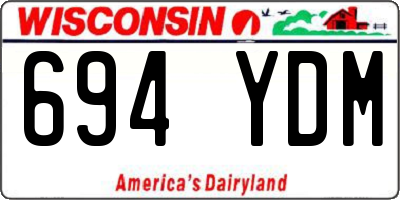 WI license plate 694YDM