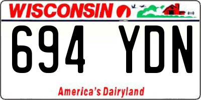 WI license plate 694YDN