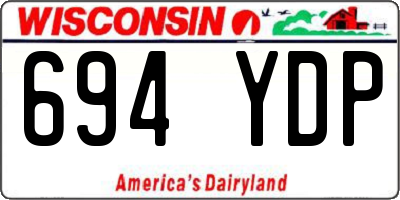 WI license plate 694YDP