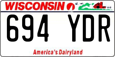 WI license plate 694YDR