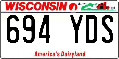 WI license plate 694YDS
