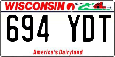 WI license plate 694YDT