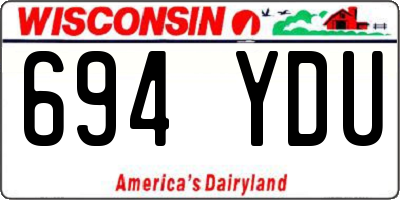 WI license plate 694YDU