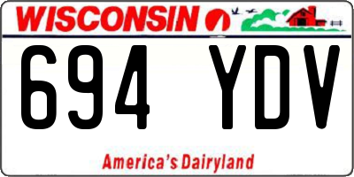 WI license plate 694YDV