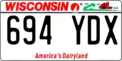 WI license plate 694YDX
