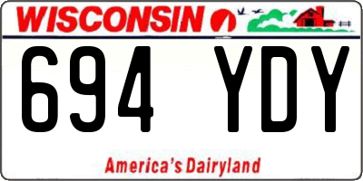 WI license plate 694YDY