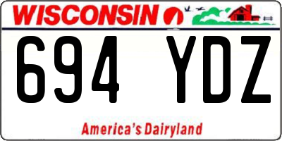 WI license plate 694YDZ