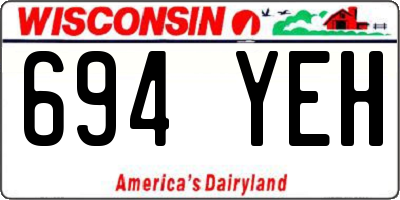 WI license plate 694YEH