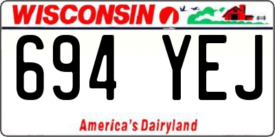 WI license plate 694YEJ