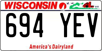 WI license plate 694YEV