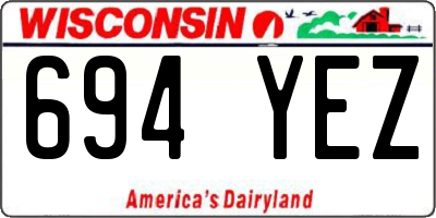 WI license plate 694YEZ