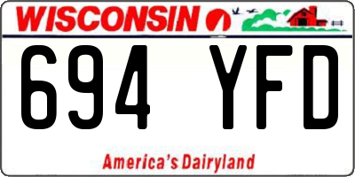 WI license plate 694YFD
