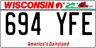 WI license plate 694YFE