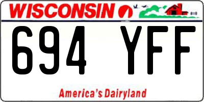 WI license plate 694YFF