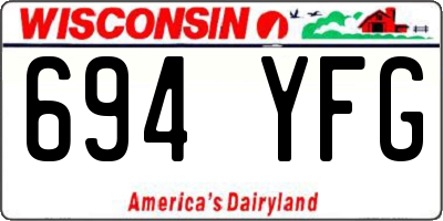 WI license plate 694YFG