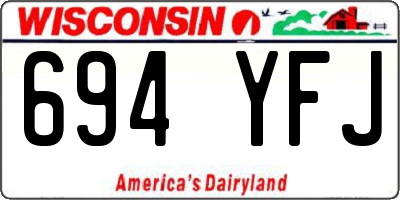 WI license plate 694YFJ