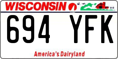 WI license plate 694YFK