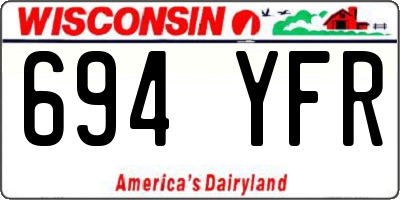 WI license plate 694YFR