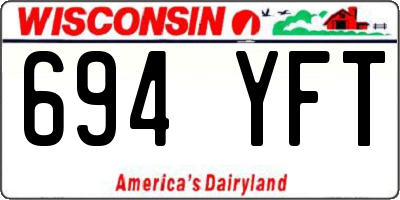 WI license plate 694YFT