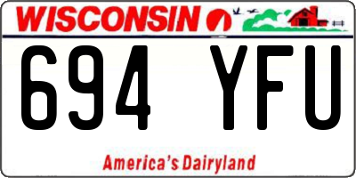 WI license plate 694YFU