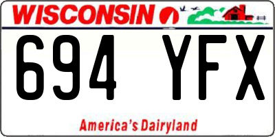 WI license plate 694YFX
