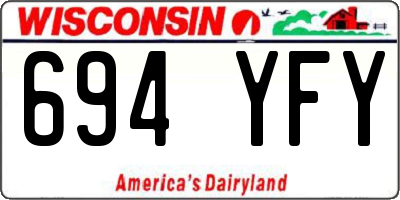 WI license plate 694YFY