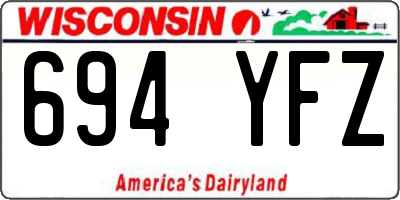 WI license plate 694YFZ