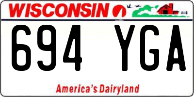 WI license plate 694YGA