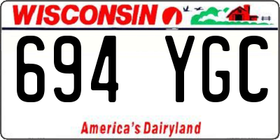 WI license plate 694YGC
