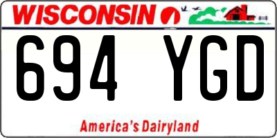 WI license plate 694YGD