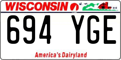 WI license plate 694YGE