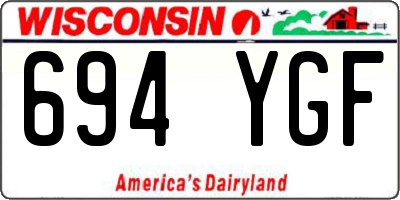 WI license plate 694YGF