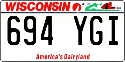 WI license plate 694YGI